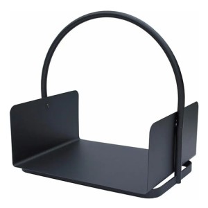Porta Leña Leñero Metal Negro 47 X 42 Cm