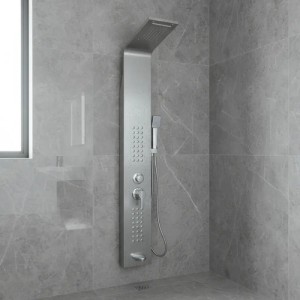 Panel De Ducha Acero Inoxidable Rimontti 1.50x0.22mt
