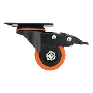 Pack 4 Ruedas Naranja Industrial Con Freno 3 624075