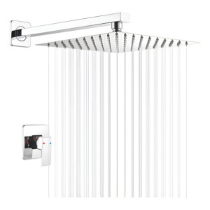 Monocomando Emb Ducha Cromadac/brazo Pared Y Roseta Cuadrad