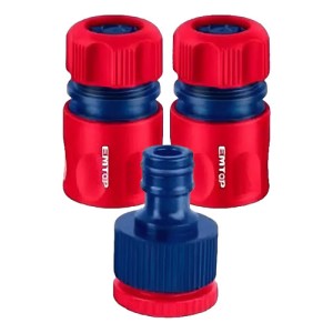 Set 3 Acoples Rapidos Para Manguera 1/2 Y 3/4 Emtop