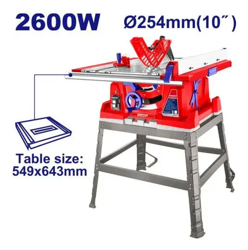 Sierra De Mesa 2600w Disco 255mm Mesa 55x65 Extensible Emtop - Imagen 2