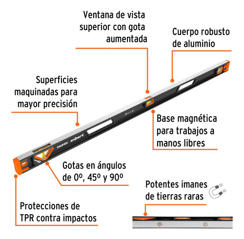 Nivel Truper Expert Profesional Magnetico Np-48x - Imagen 3