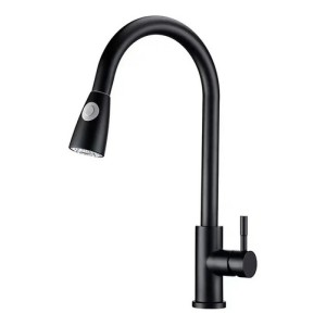 Grifo Cocina Monocomando Rimontti Extensible Negro Mate
