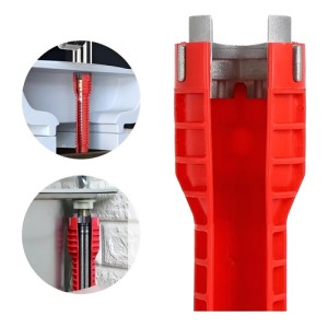 Llave Larga Para Instalación Grifería Cañería Electroimporta Color Rojo