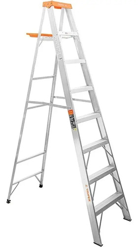 Escalera Aluminio Truper 7 Escalones Tijera 2.44mt 175kg