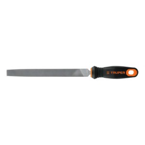 Lima Plana Bastarda Con Mango Comfort Grip 8'' Truper