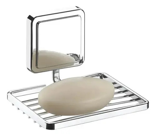 Soporte Adhesivo Para Jabonera Cromado - Imagen 2