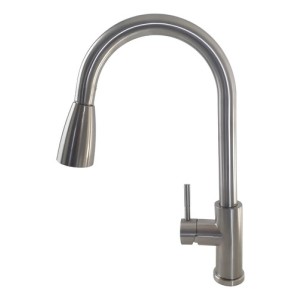 Grifo De Cocina Monocomando Wico Extensible Acero Inox 54634