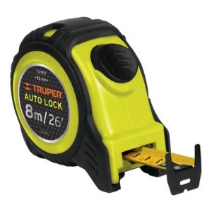 Cinta Métrica Truper 8m 25mm Freno Automático Anti Golpe