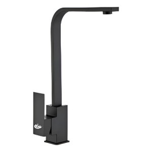 Monocomando Cocina De Mesada Color Negro Wico Cuadro Pico