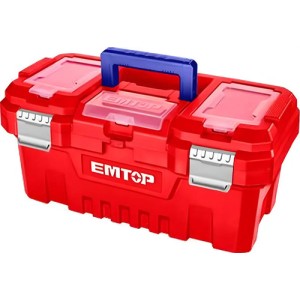 Caja Herramientas 17 PuLG Con Bandeja Cierre Metalico Emtop Color Rojo