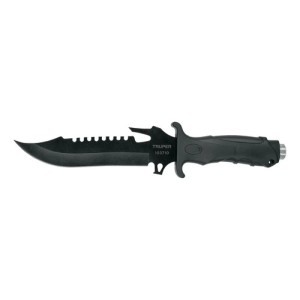 Cuchillo Táctico Para Campismo 7 Truper 103710 Color Negro