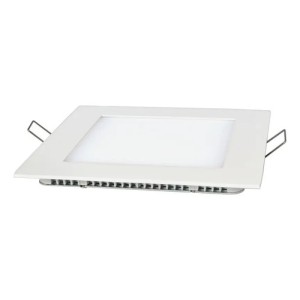 Plafon Led Neutro Cuadrado Embutir 12 W