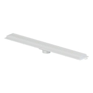 Desagüe Lineal Con Rejilla, 50 Cm, Blanco, Plano, Diseño Tiger