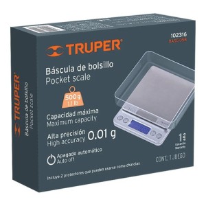 Balanza De Precisión Digital De Bolsillo 10x10cm Truper
