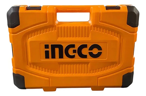 Set Kit 156 Herramientas Maletin Ingco Cromo Vanadio Racing Color Naranja Claro - Imagen 5