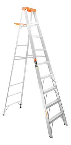 Escalera Aluminio Truper 8 Escalones Tijera 2.7 Mt 175 Kg