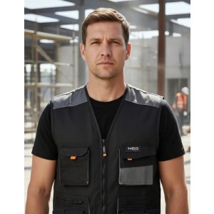 Chaleco De Trabajo Reforzado Negro Neo Safety