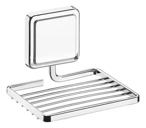 Soporte Adhesivo Para Jabonera Cromado