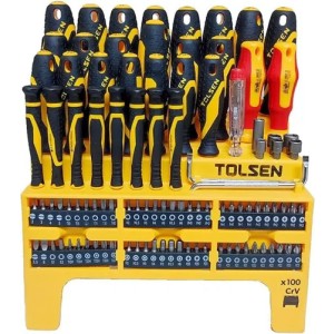 Juego Destornilladores 100 Piezas Tolsen Pro 20185