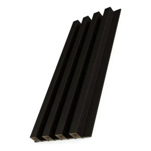 Panel Wpc Negro Decorativo Revestimiento Pared Panel Pvc