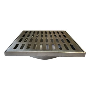 Rejilla Con Marco Para Baño 15x15cm Acero Inoxidable
