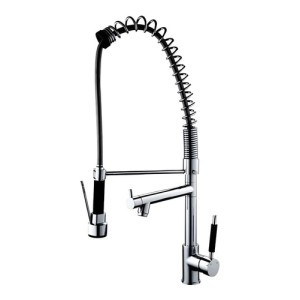 Grifo Monocomando Cocina Rimontti Chef 50844 Acero Pico Extensible