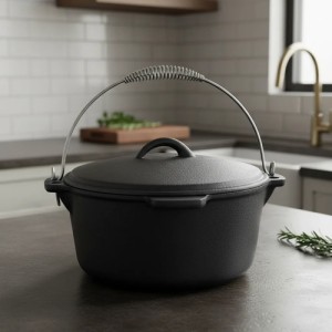 Olla Fundicion Con Tapa 25cm 4lt Sol Sin Patas