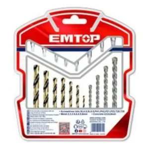 Juego De 19 Brocas Y Puntas De Destornillador Emtop Ecbdb190