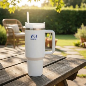 Vaso Térmico Lusqtoff 1.2 Lt Blanco Acero Inox Manija Stan