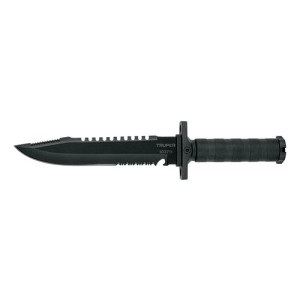 Cuchillo Táctico De Monte 8'' Mango Recto Truper Cta-8m Color Negro