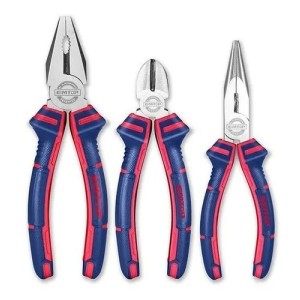 Set 3 Alicates Emtop Epls0311 Universal Corte Diagonal Y Punta Fina