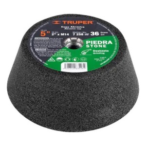 Copa Desbaste Piedra 5'' Grano 36 M14 Truper 13792
