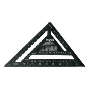 Escuadra 12 De Aluminio Color Negro, P/muros De Yeso,truper