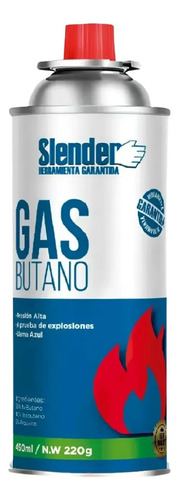 Lata De Gas Butano 450ml Slender Para Soplete - Imagen 2