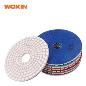 Disco Pulir Marmol Diamante Flexible 4 200# Naranja Wokin