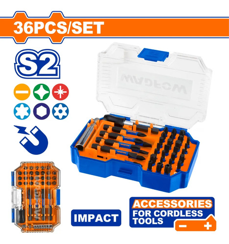 Set X36 Puntas De Impacto Wadfow Wbs4b36 - Imagen 2