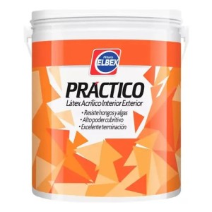 Pintura Latex Elbex Practico 10 Lts. Blanca Int-ext